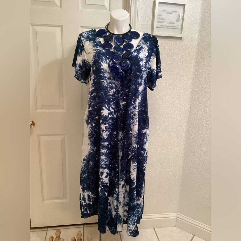 Blue Split Dress